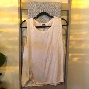 Like new Bobeau tie front tank in‎ Beige (Sz L)